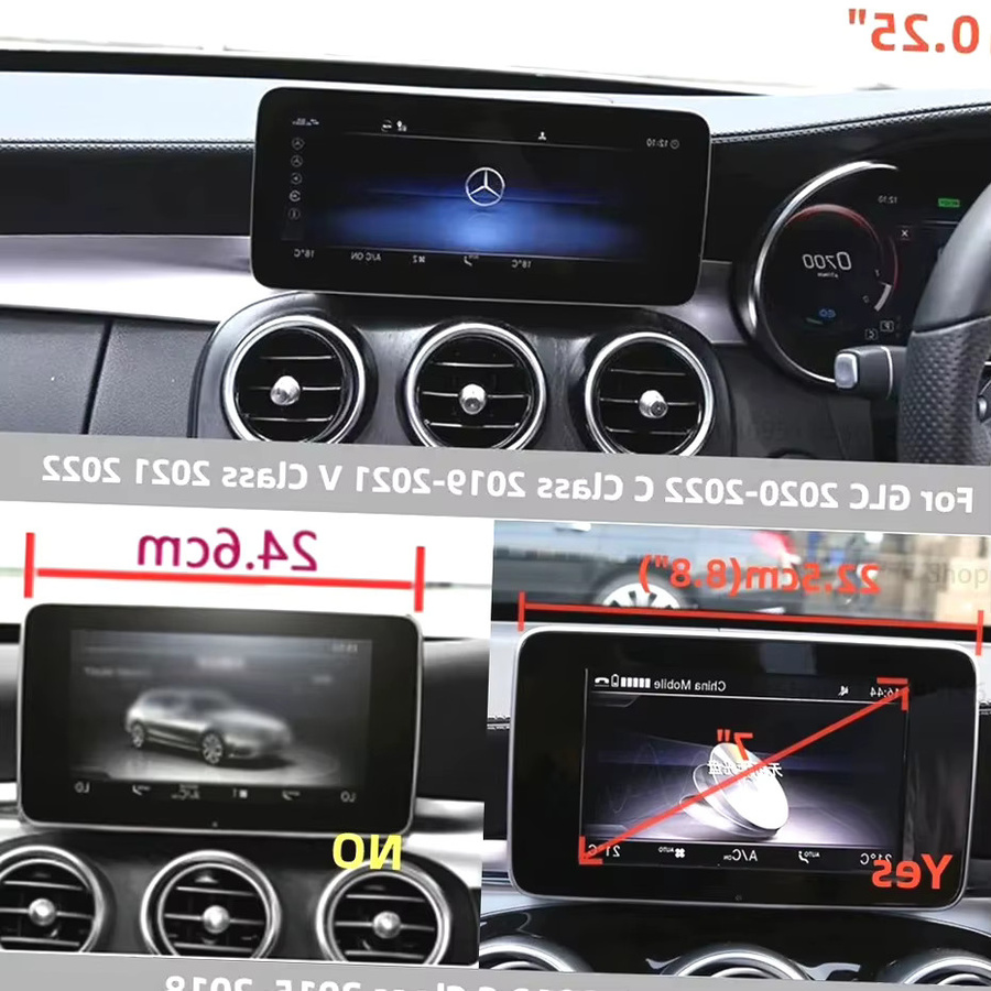 Handyhalterung für Mercedes Benz GLC (2016-2022) und C-Klasse W205 (2015-2020) in Schwarz - Bild 2