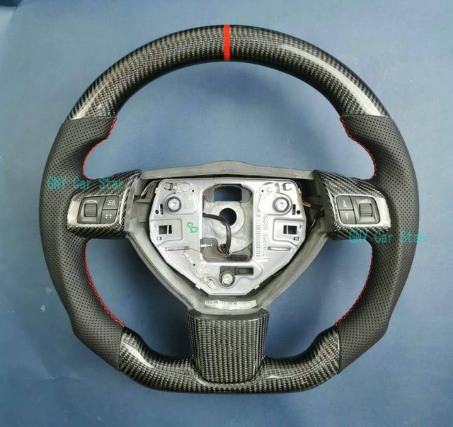 Lenkrad aus 100 % echtem Carbonfaser-Leder für Opel Astra H 2004–2010 in Schwarz - Bild 1