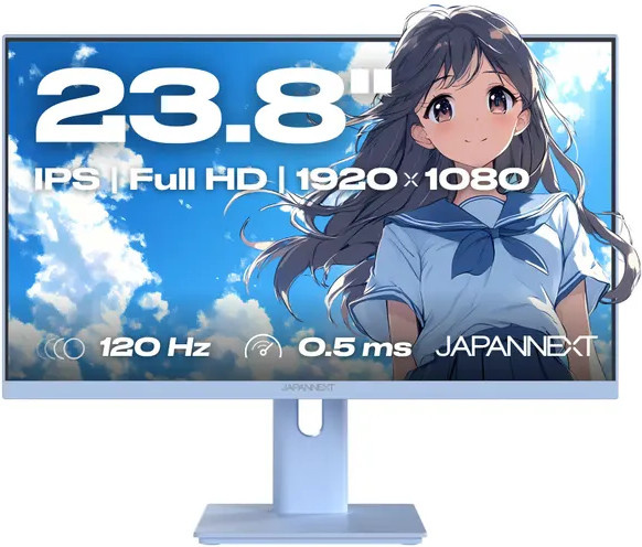 JapanNext Gaming-Monitor JN-I238FHD120F-HSP-BB, 23,8 Zoll, Full HD, IPS, 120 Hz, 0,5 ms, Blau - Bild 1