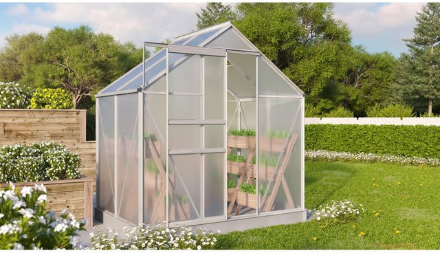 Vitavia Gewächshaus Comet 2500 HKP mit Alu Vorzugsset in Grün aus Polycarbonat und eloxiertem Aluminium - Bild 1
