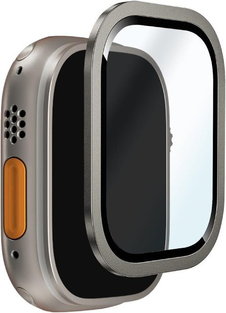 SBS Uhrenzubehör, Tempered Glass mit Titanrahmen für Apple Watch Ultra und Ultra 2, Transparent - Bild 1