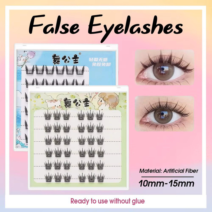 Wimperncluster zum Aufdrücken, kleberfrei, Manga-Wimpernverlängerung, Unisex - Bild 3