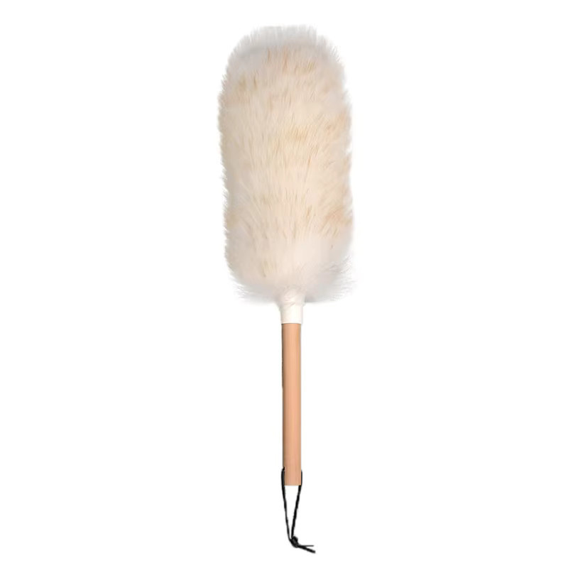 EH-LIFE Staubwedel aus natürlichen Hühnerfedern in Weiß und Beige, Anti-statisch für Möbel und Auto - Bild 3