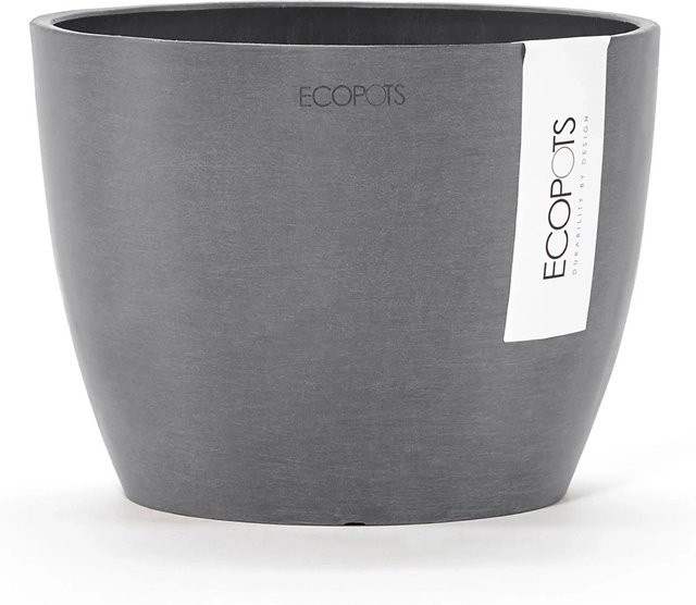 Ecopots Blumentopf Stockholm Grau rund Durchmesser: 16 cm - Bild 1