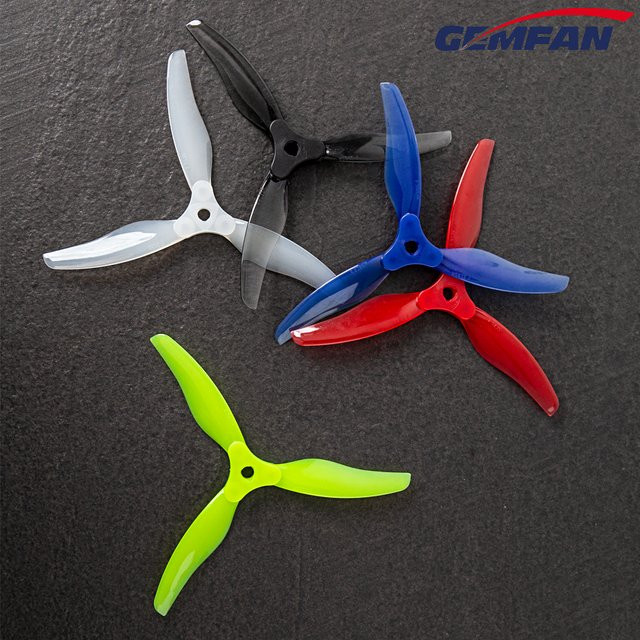 Gemfan Floppy Proppy F5135 5,1 Zoll Faltbare 3-Blatt-Propeller für FPV Freestyle und Langstrecken Drohnen, 2 Paare, Schwarz - Bild 1