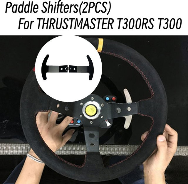 Thrustmaster Paddelschieber in Schwarz für T300RS T300 Lenkräder mit 14 Zoll konkaven Lenkradteilen zur Modifikation - Bild 1