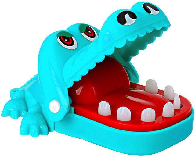 Kidsly Krokodilzähne-Spielzeug, Alligator-Familienparty-Spielzeug, blau - Bild 1