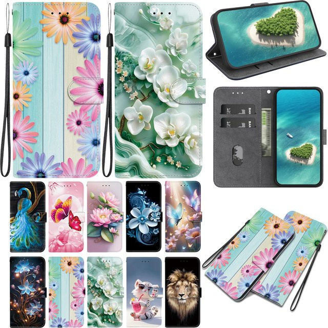 JESSLEI Stand Flip Wallet Case Leder Schutzhülle für iPhone 11 12 13 14 15 16 17 Pro Max XR Plus 16e 17 Air - Bild 1