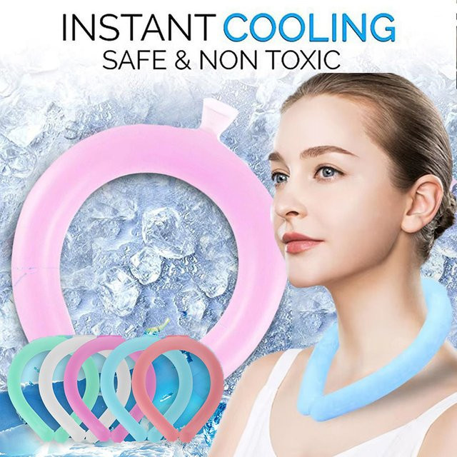YOCITY Nackenkühlring aus Gel in Blau, wiederverwendbares Eispack für Outdoor-Sport und Sommer - Bild 1