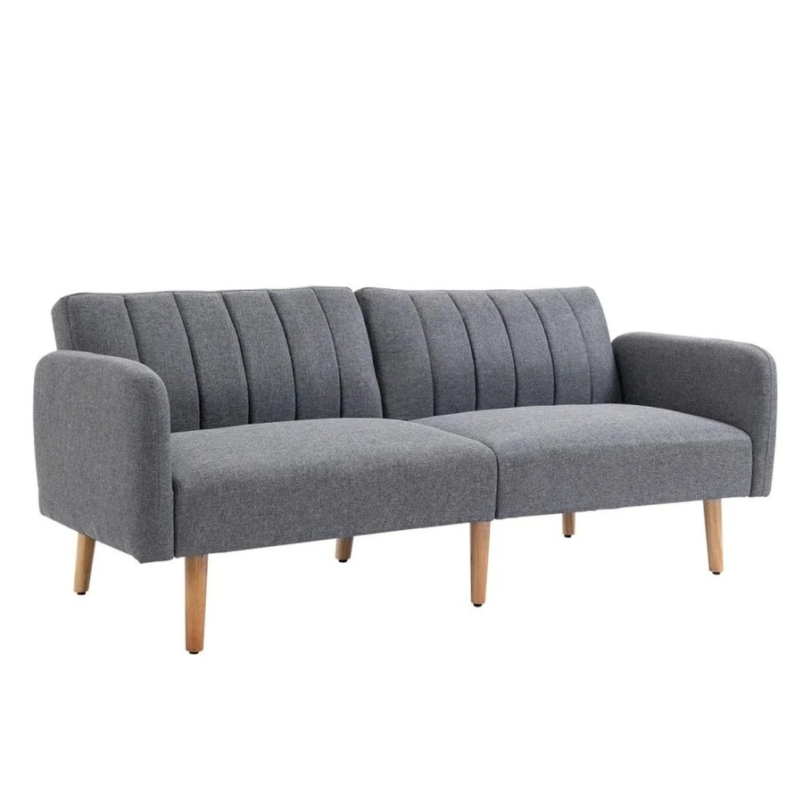 HOMCOM Schlafsofa 2-Sitzer mit Schlaffunktion in Grau, B/T/H: 173 x 75 x 73 cm - Bild 2