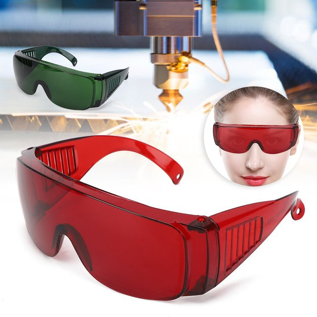 BACHIN Laser-Schutzbrille mit getönten Gläsern in Grün und Rot für den industriellen Einsatz - Bild 1