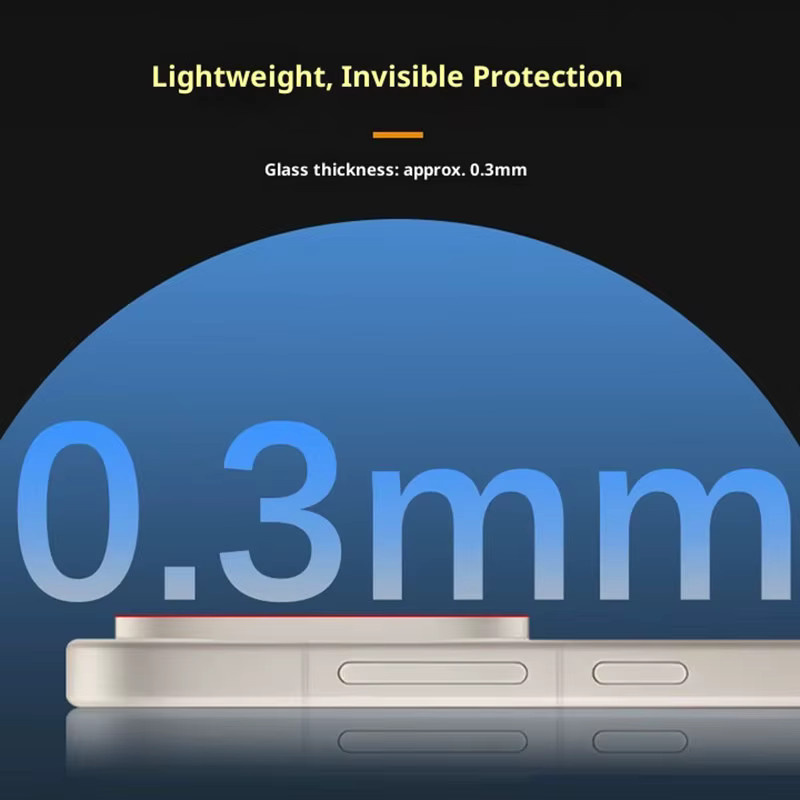 OnePlus 15 Kamera Objektiv Schutz aus gehärtetem Glas in Schwarz - Bild 3