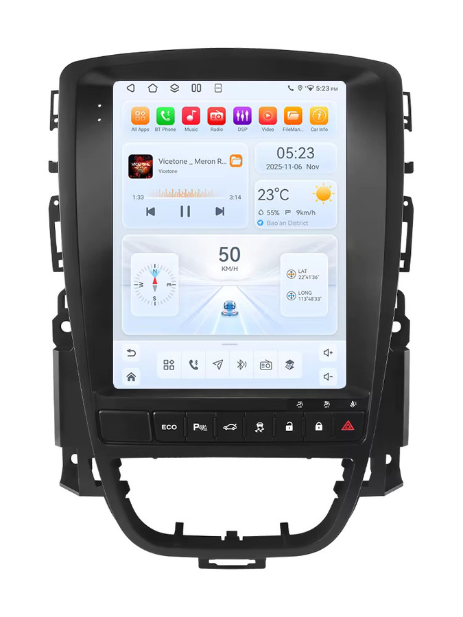 OSSURET Android 14 Autoradio mit 9,7 Zoll Display, GPS und AI Carplay für Opel Astra J und Buick Verano, Schwarz - Bild 4
