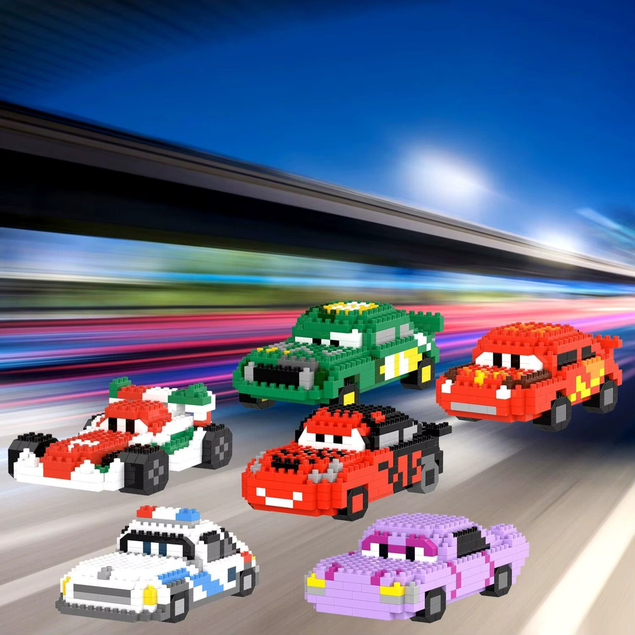 52TOYS Disney Cars Bausteine Set mit Lightning McQueen, Jackson Storm und Sally Carrera in Mehrfarbig - Bild 5