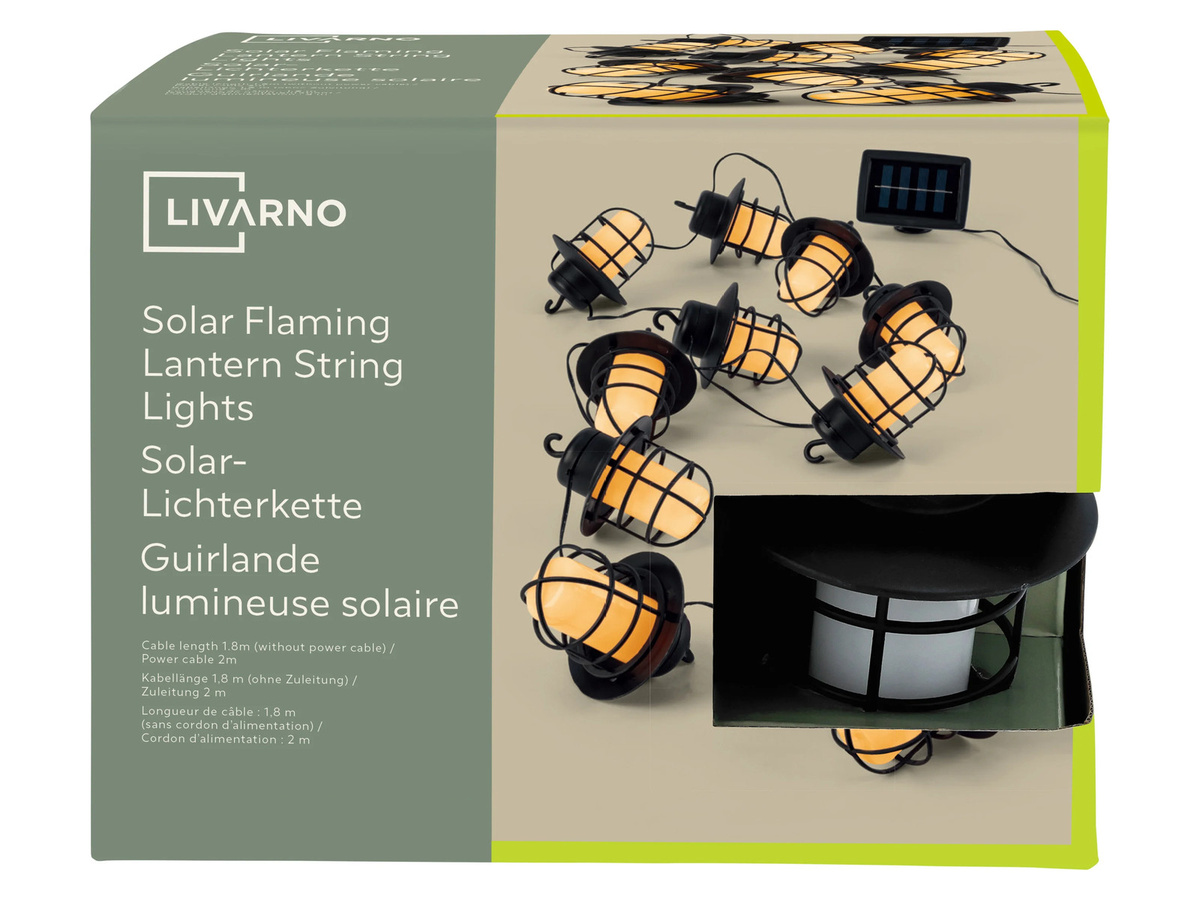 LIVARNO Lichterkette mit Flammeneffekt und Solarbetrieb, Mini-Laterne mit 100 LED - Bild 4