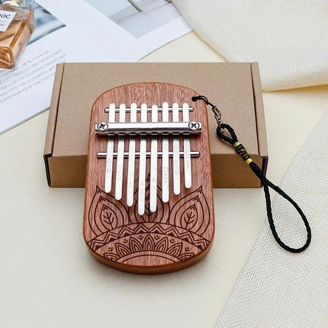 Rui Di Daumenklavier, Mini 8 Tasten, Sapele Holz, Musikinstrumente - Bild 1