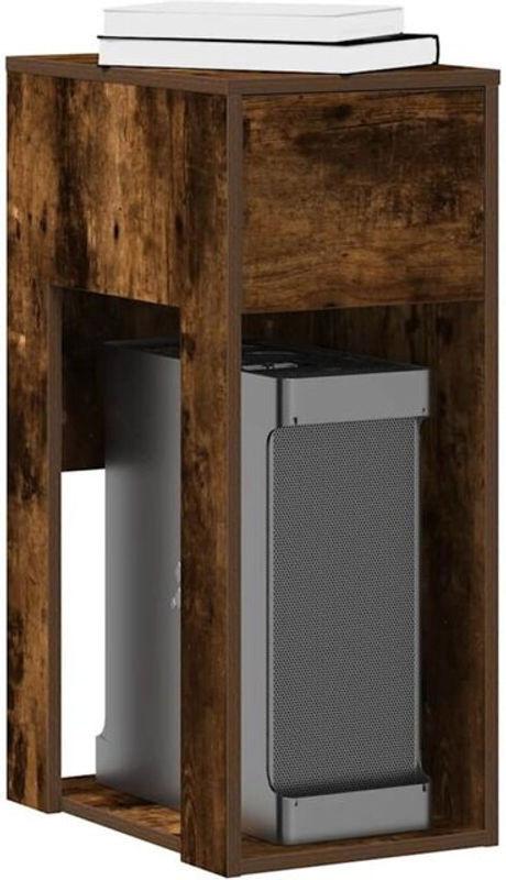 Vidaxl Computerschrank mit Schublade in Räuchereiche, B/T/H: 30 x 44 x 74 cm - Bild 1