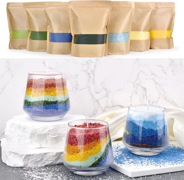 Abgerundetes Perlenwachs Granulat in Weiß und Mehrfarbig für DIY Kerzenherstellung und Sandmalerei, 500g oder 1000g - Bild 1