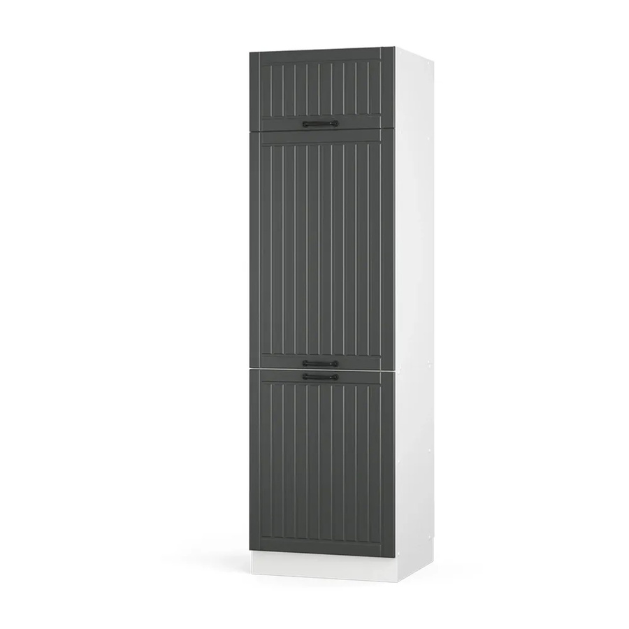 Vicco Fame-Line Kühlumbauschrank Hochschrank für die Küche in Anthrazit/Weiß, B/T/H: 60 x 58 x 206,8 cm - Bild 2