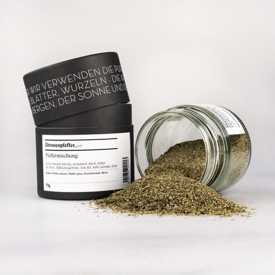 Gewürzmühle Rosenheim Zitronenpfeffer grob geschrotet 75 g - Bild 1