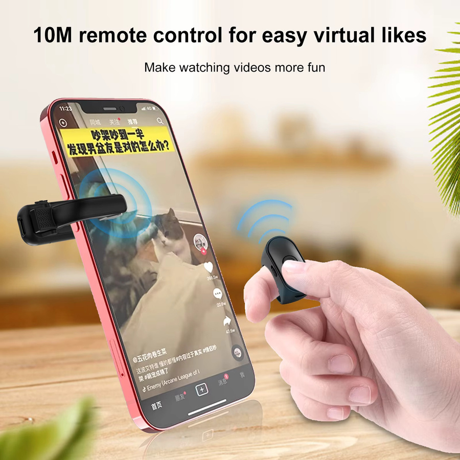 VKTECH 2-in-1 Page Turner Clicker Drahtlose Fernbedienung für Kindle Paperwhite, E-Reader und Smartphone, Farbe: Schwarz - Bild 3