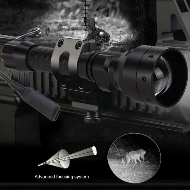 VASTFIRE 850 nm Infrarot-Taschenlampe mit einstellbarem Fokus in Schwarz - Bild 1