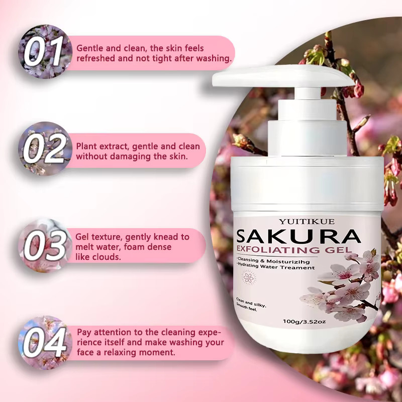 YUITIKUE Sakura Peeling-Gel, 100g, Unisex - Bild 3