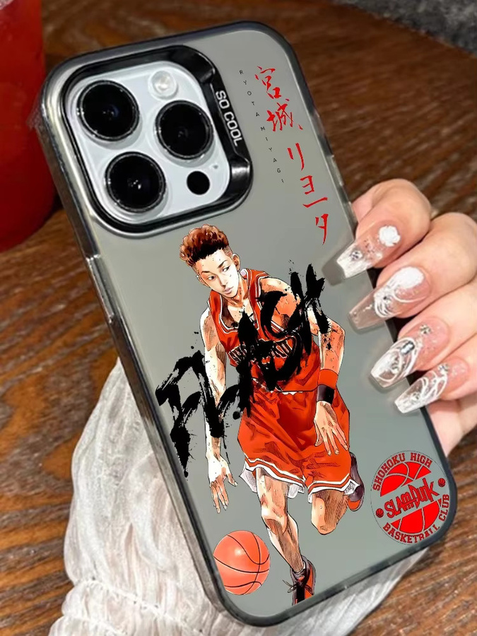Stoßfeste iPhone Handyhülle Slam Dunk Anime Design in Mehrfarbig Aurora Laser Optik für Apple iPhone 16 15 14 13 12 11 Pro Max Plus - Bild 4