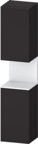 Duravit Hochschrank Qatego in Weiß Matt mit 2 Türen und Glaseinsätzen, B/T/H: 40 x 36 x 176 cm - Bild 1