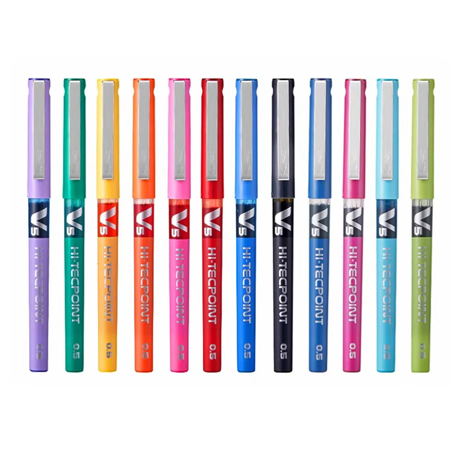 PILOT Gel-Stifte BX-V5 Set mit 0,5 mm Nadelspitze, 3er Pack, Farben: Blau, Schwarz und Mehrfarbig - Bild 3