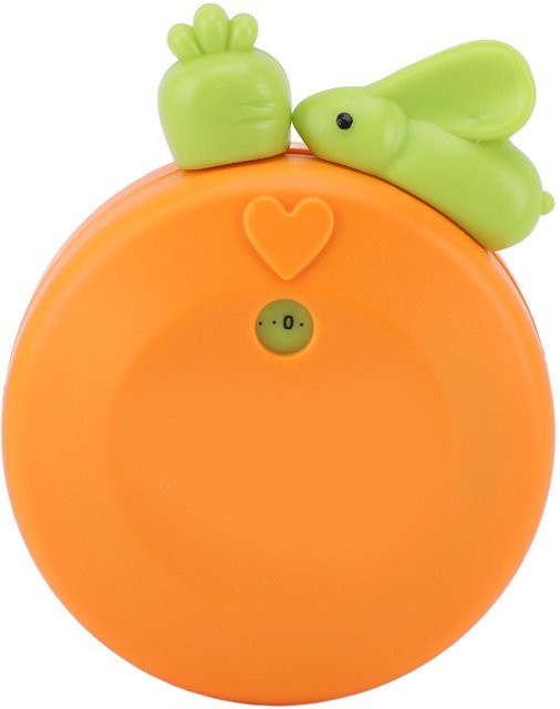 Mechanischer Küchentimer mit Hasen-Design von CosyHome in Orange-Gelb - Bild 1