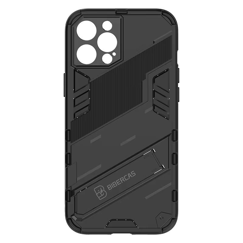 RUWANGAA Stoßfeste Handyhülle aus TPU und PC für iPhone 15 14 13 12 11 Pro Max Plus Mini in Schwarz oder Grau - Bild 2