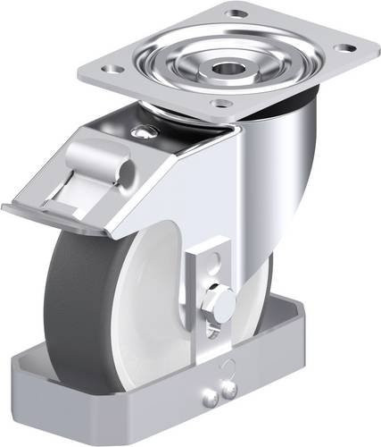 Blickle L-POTH 150R-FI-FS Stahlblech-Lenkrolle in Silber, Rad-Durchmesser: 150 mm, Tragfähigkeit: 400 kg - Bild 1