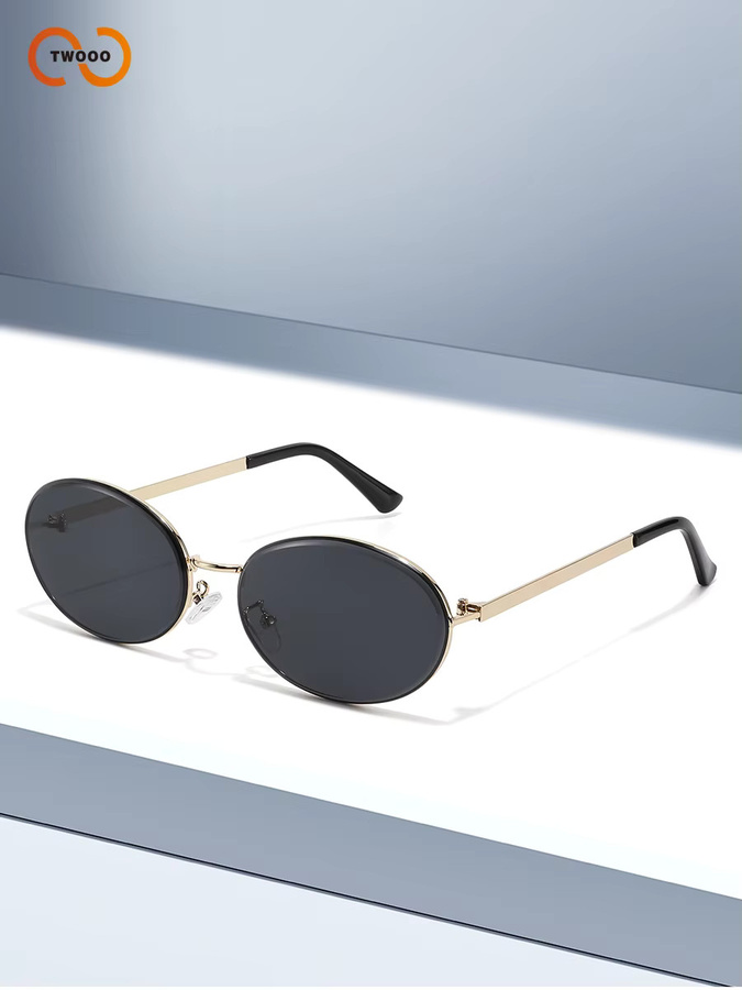 TWOOO Sonnenbrille, oval, Damen, Metall, schwarz - Bild 2