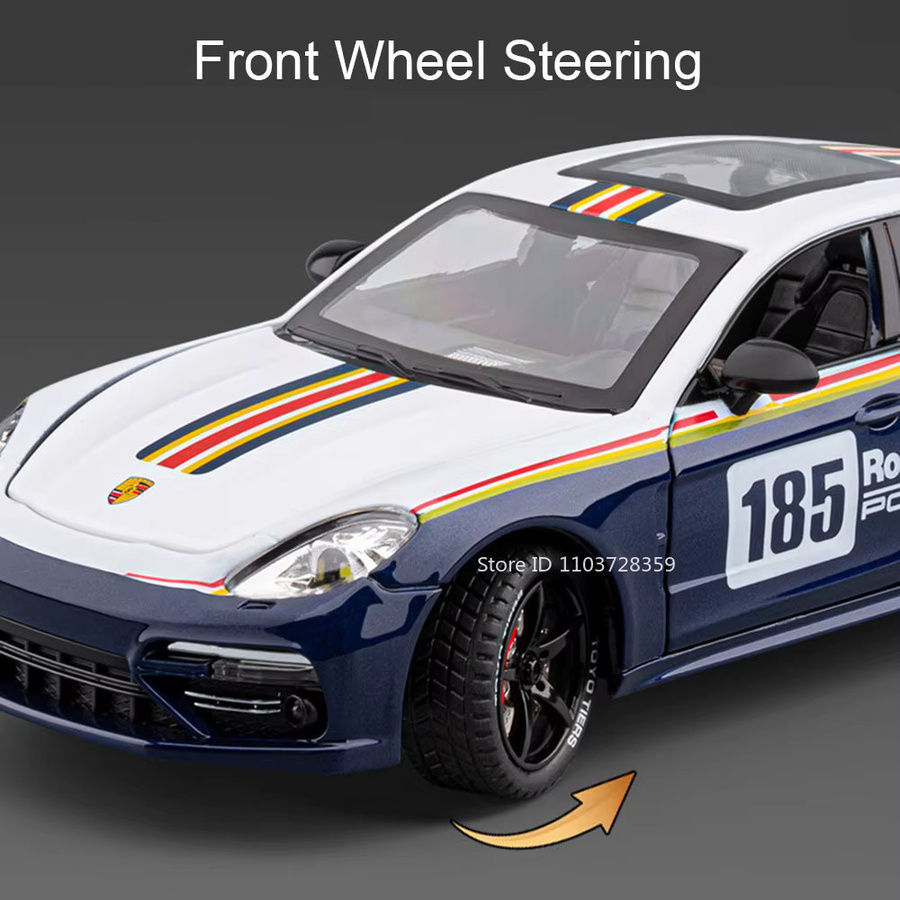 RMZ city Panamera EVO Spray Sportwagen, Modellauto, Maßstab 1:24, mit Licht und Sound, Metall - Bild 3