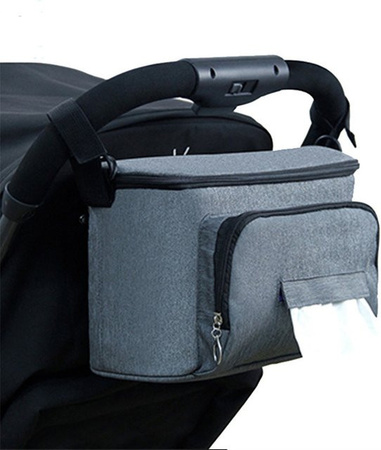 Movokbaby Wickeltasche Wasserdicht in Grau mit großer Kapazität als multifunktionale Muttertasche und Organizer für Kinderwagen
