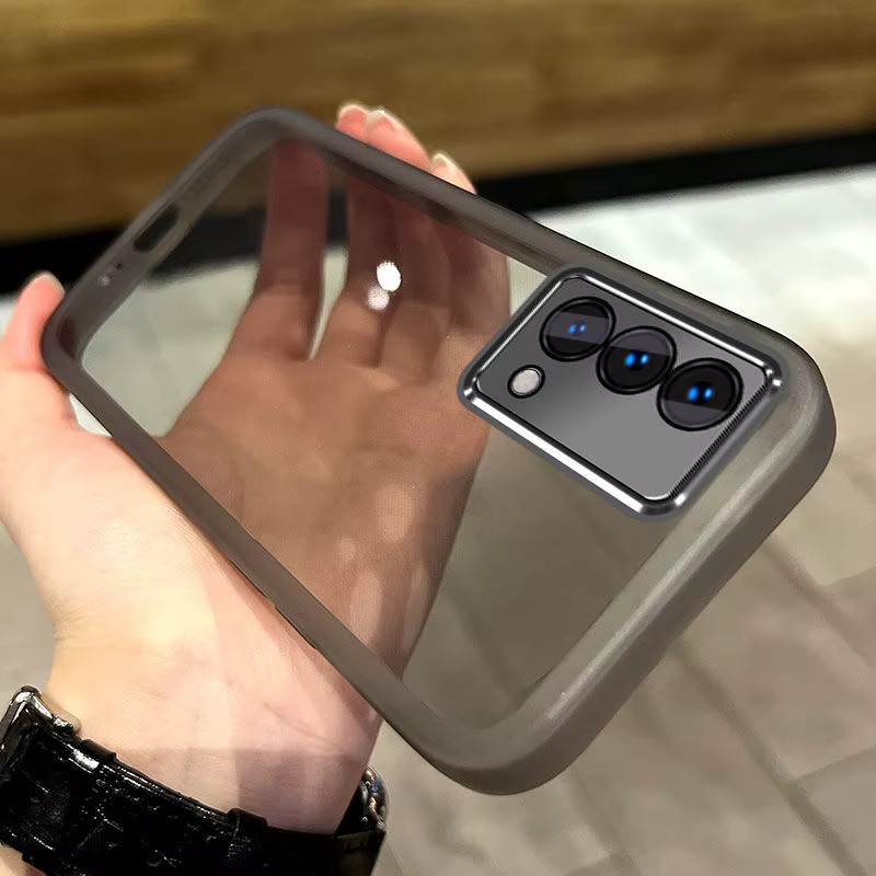 Luxuriöse und weiche Schutzhülle mit transparenter Rückseite für OPPO Reno 6 lite, A74 4G, A95 4G, F19 und F19S in Transparent - Bild 2
