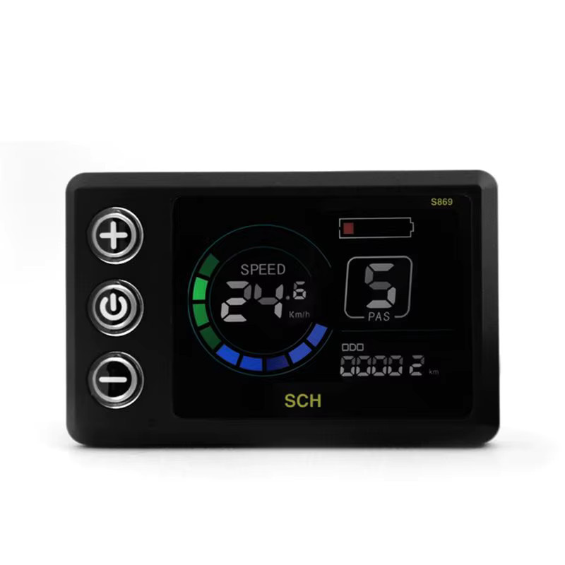 ABHY-S869 Elektrisches Fahrrad LCD Display für Mountainbike und E-Roller, Wasserdicht, 5-Pin Anschluss, Schwarz - Bild 2