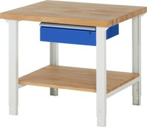 Rau Werkbank höhenverstellbar 7001A7 mit 1 Schublade, B: 100 cm, T: 90 cm, H: 79-114 cm - Bild 1