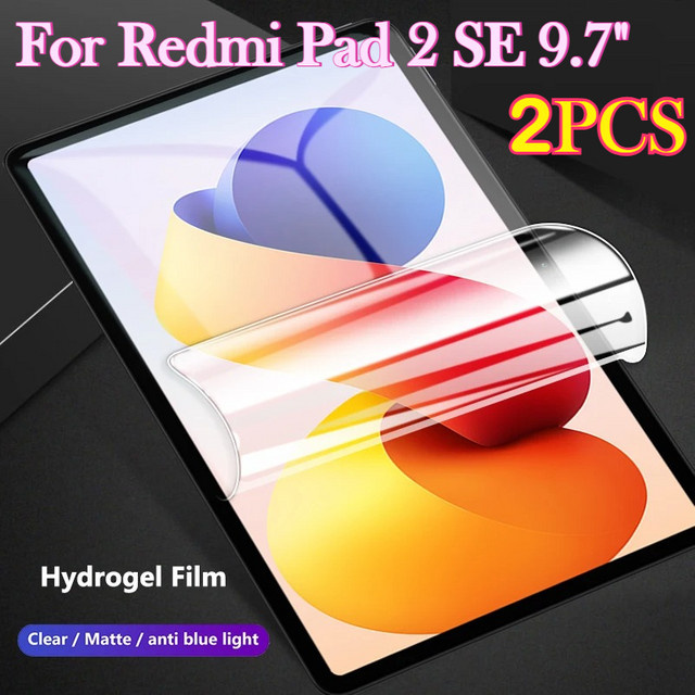 2 Stück Xiaomi Redmi Pad 2 SE 9.7 Displayschutzfolie aus transparentem Hydrogel für Vollschutz - Bild 1