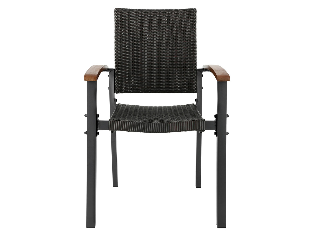 LIVARNO Geflecht-Stapelstuhl Valencia mit Armlehnen in Rattan-Optik - Bild 3
