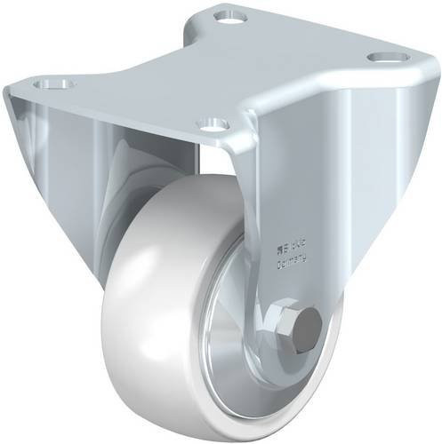 Blickle Bockrolle BK-SPO 75G-FA in Weiß mit Kunststoffrad und 300kg Tragfähigkeit, Rad-Durchmesser: 75 mm - Bild 1