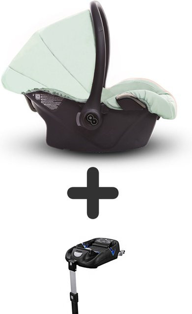 TPFLiving Babyschale Ultra Stoff in Mint / Nickel mit Isofix - Bild 1
