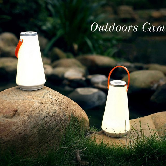 JOYINLED Tragbare LED-Campinglaterne in Weiß, USB-aufladbar mit Haken für Notfälle und Camping - Bild 1
