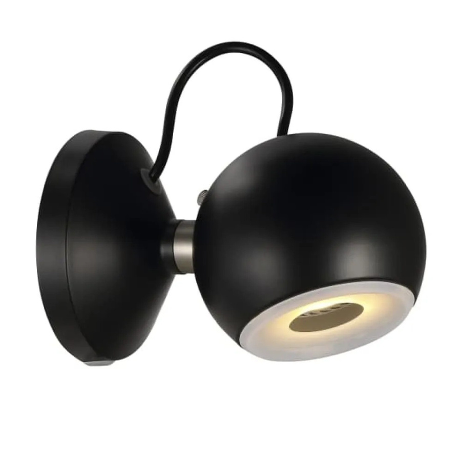 Nordlux Wandleuchte Globe Schwarz mit Magnethalterung und GU10 Fassung - Bild 2