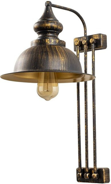 Opviq Wandleuchte aus Metall in Bronze, E27, B/H/T: 32 x 53 x 28 cm - Bild 1
