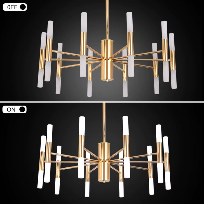 Moderne LED-Kronleuchter von GreeLustr in Gold, dekorative Deckenleuchte für Wohnzimmer, Hotel und Hallen - Bild 6