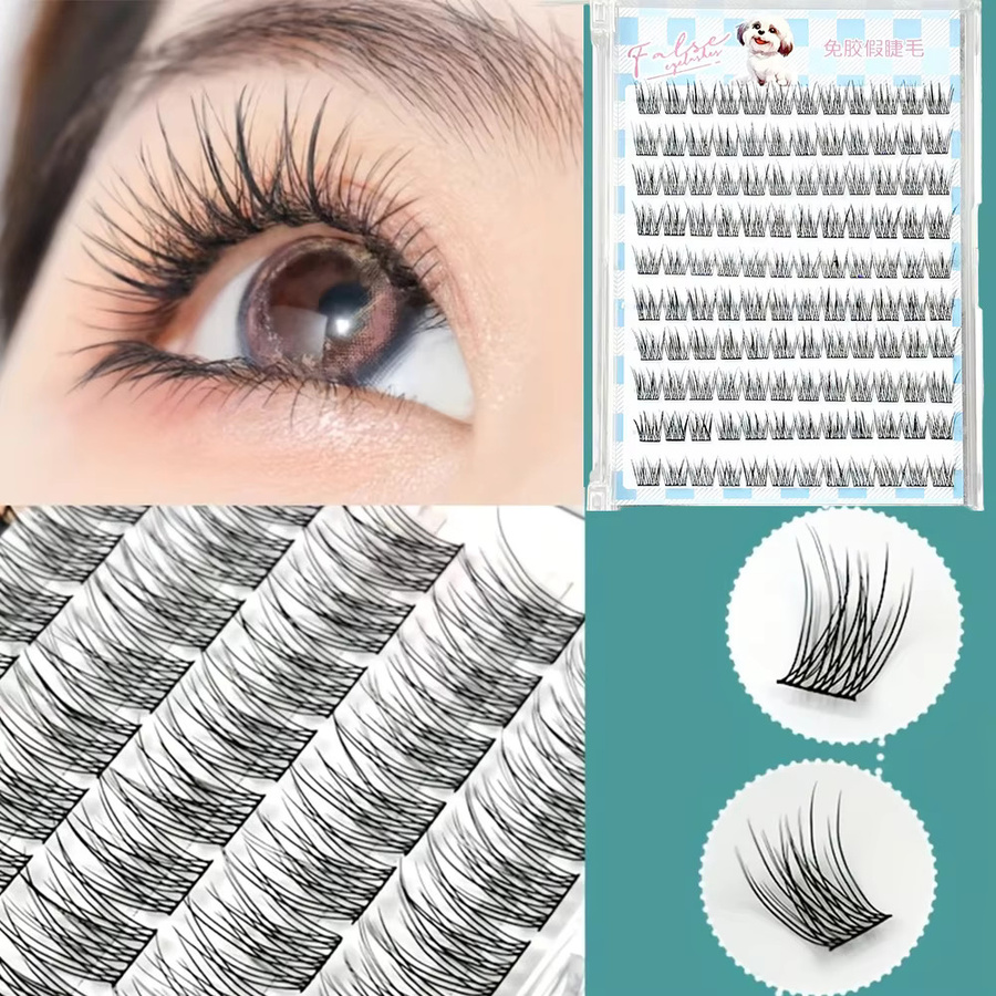 LIMEIKAI Falsche Wimpern, 120er Set, C-Curling, Fischschwanz-Design, Natürlich - Bild 4