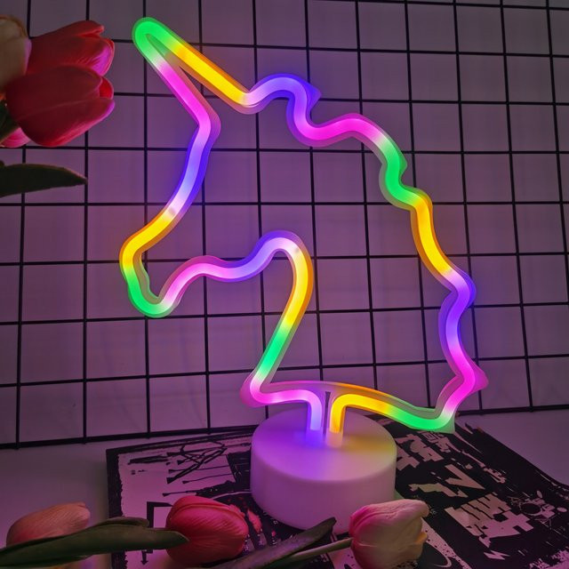 Phantasy Star Einhorn LED Neonlicht in Multicolour mit USB- und Batteriebetrieb - Bild 1