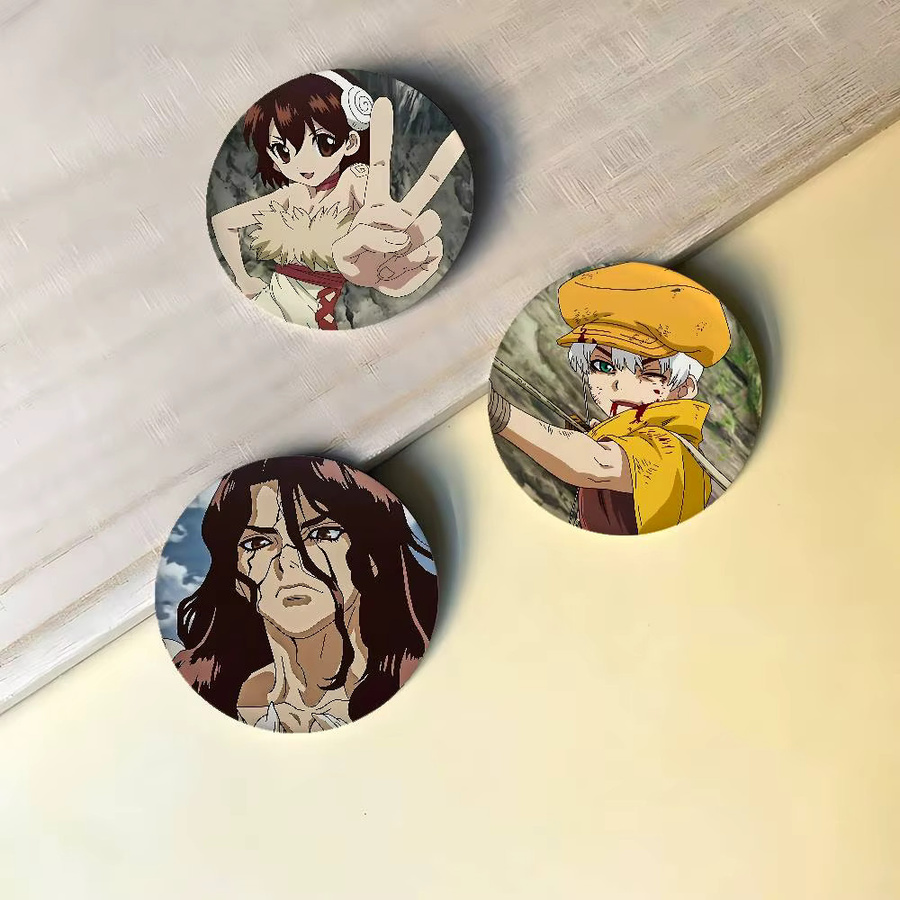 bilibili Dr. Stone Anstecknadeln, runde Brosche, Metall, Bunt / Mehrfarbig - Bild 2